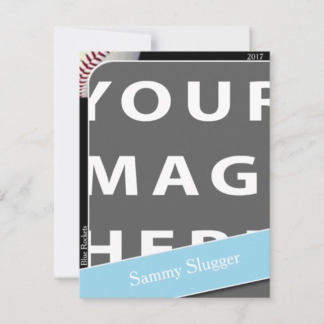 Personalisierte Baseball-Fotokarte (Vorderseite)