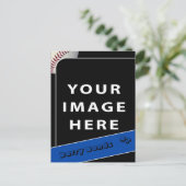 Personalisierte Baseball-Fotokarte Postkarte (Stehend Vorderseite)