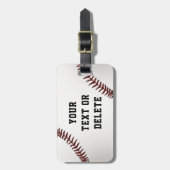 Personalisierte Baseball-Gepäckanhänger mit IHREM  Gepäckanhänger (Vorderseite vertikal)