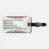 Personalisierte Baseball-Gepäckanhänger mit IHREM  Gepäckanhänger (Rückseite horizontal)