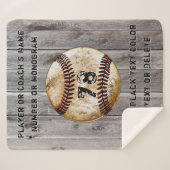 Personalisierte Baseball-Geschenke für Spieler ode Sherpadecke (Vorderseite (Horizontal))
