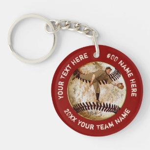 Personalisierte Baseball-Geschenke für Spieler, T Schlüsselanhänger