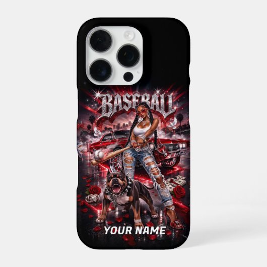 Personalisierte Baseball-Handyhülle iPhone Hülle (Rückseite)