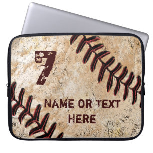 Personalisierte Baseball-Laptop-Hülle, NAME und NU Laptopschutzhülle