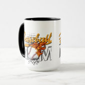 Personalisierte Baseball-Mama-Kaffee-Tasse Tasse (Vorderseite Links)