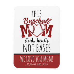 Personalisierte Baseball-Mama Magnet