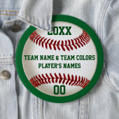 Personalisierte Baseball-MassenButtone, Farben und Button (Beispiel)