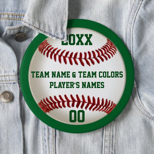Personalisierte Baseball-MassenButtone, Farben und Button (Beispiel)
