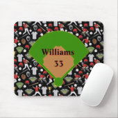 Personalisierte Baseball-Mauspad Mousepad (Mit Mouse)