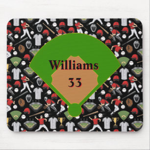 Personalisierte Baseball-Mauspad Mousepad