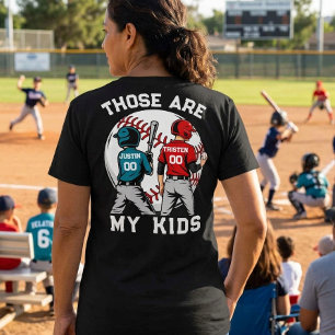 Personalisierte Baseball-Mom-Kinder-Jungen-Kinder  Tri-Blend Shirt