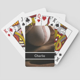 Personalisierte Baseball-Monogramm-Spielkarten Spielkarten