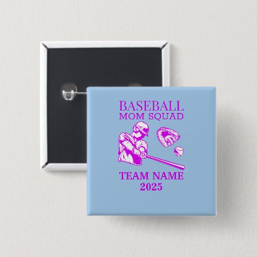 Personalisierte Baseball-Mutter  Button (Vorne & Hinten)