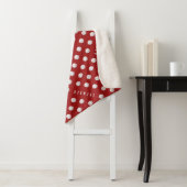 Personalisierte Baseball-Name-Decke – Rot & Weiß Sherpadecke (Beispiel)