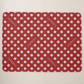 Personalisierte Baseball-Name-Decke – Rot & Weiß Sherpadecke (Vorderseite (Horizontal))