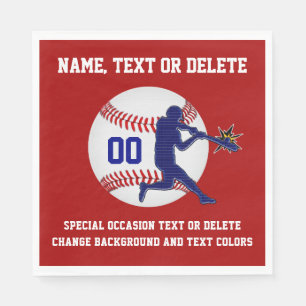 Personalisierte Baseball Napkins-Wandfarben Serviette