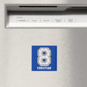 Personalisierte Baseball-Nummer 8 Magnet (In Situ (Geschirrspüler))