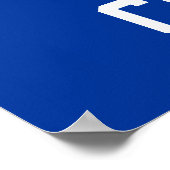 Personalisierte Baseball-Nummer 8 Poster (Ecke)