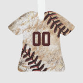 Personalisierte Baseball-Ornamente Ornament (Rückseite)