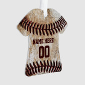 Personalisierte Baseball-Ornamente Ornament (Vorderseite)