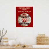 Personalisierte Baseball-Poster, Ihr Text, Farben Poster (Küche)