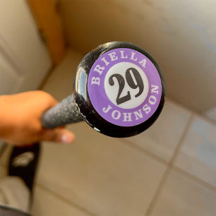 Personalisierte Baseball-Schlägerknauf-Aufkleber Quadratischer Aufkleber