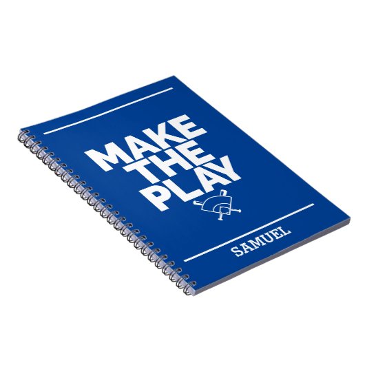 Personalisierte Baseball-Schule Notizblock (Rechte Seite)