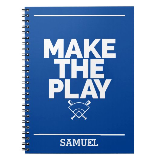 Personalisierte Baseball-Schule Notizblock (Vorderseite)