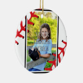 Personalisierte Baseball-/Softball-Verzierung Keramik Ornament (Rechts)