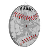Personalisierte Baseball-Spitzenplatine Dartscheibe (Vorderseite Links)