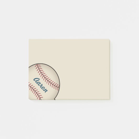Personalisierte Baseball-Sport-Post-it-Notes-Gesch Post-it Klebezettel (Vorderseite)
