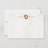 Personalisierte Baseball-Stationery-Mitteilungskar Dankeskarte (Vorderseite)