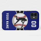 Personalisierte Baseball-Telefonfälle, neu für ält Case-Mate iPhone Hülle (Rückseite (Horizontal))