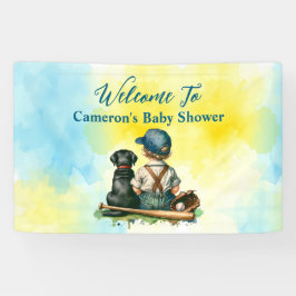 Personalisierte Baseball Themed Baby Dusche Banner