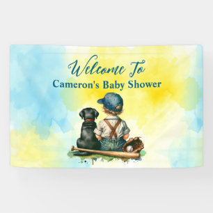 Personalisierte Baseball Themed Baby Dusche Banner