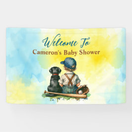 Personalisierte Baseball Themed Baby Dusche Banner