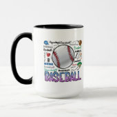 personalisierte Baseball-Umarmung Tasse (Links)