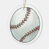 Personalisierte Baseball-Verzierung Keramikornament (Links)