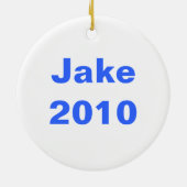 Personalisierte Baseball-Verzierung Keramikornament (Hinten)