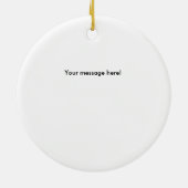 Personalisierte Baseball-Weihnachtsverzierung Keramikornament (Hinten)