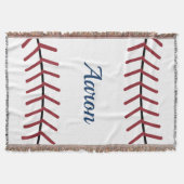 Personalisierte Baseball-Wurfdecke Decke (Vorderseite)