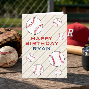 Personalisierte Baseballbälle Alles Gute zum Gebur Karte