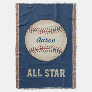 Personalisierte Baseballdecke für Jungen als Gesch Decke