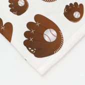 Personalisierte Baseballhandschuhkugeln Fleecedecke (Ecke)