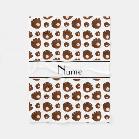 Personalisierte Baseballhandschuhkugeln Fleecedecke (Vorderseite)