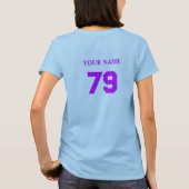 Personalisierte Baseballmutter T-Shirt (Rückseite)