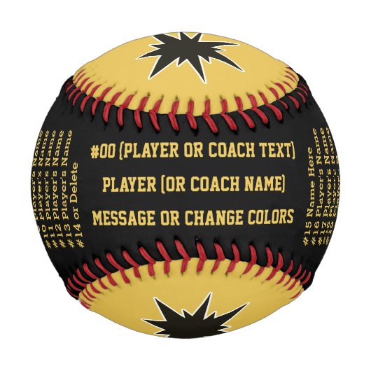 Personalisierte Baseballs für Team, Senioren oder (Rückseite)