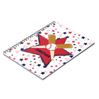 Personalisierte Baseballschläger Notizblock