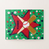 Personalisierte Baseballschläger Puzzle (Horizontal)