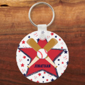 Personalisierte Baseballschläger Schlüsselanhänger (Vorderseite)